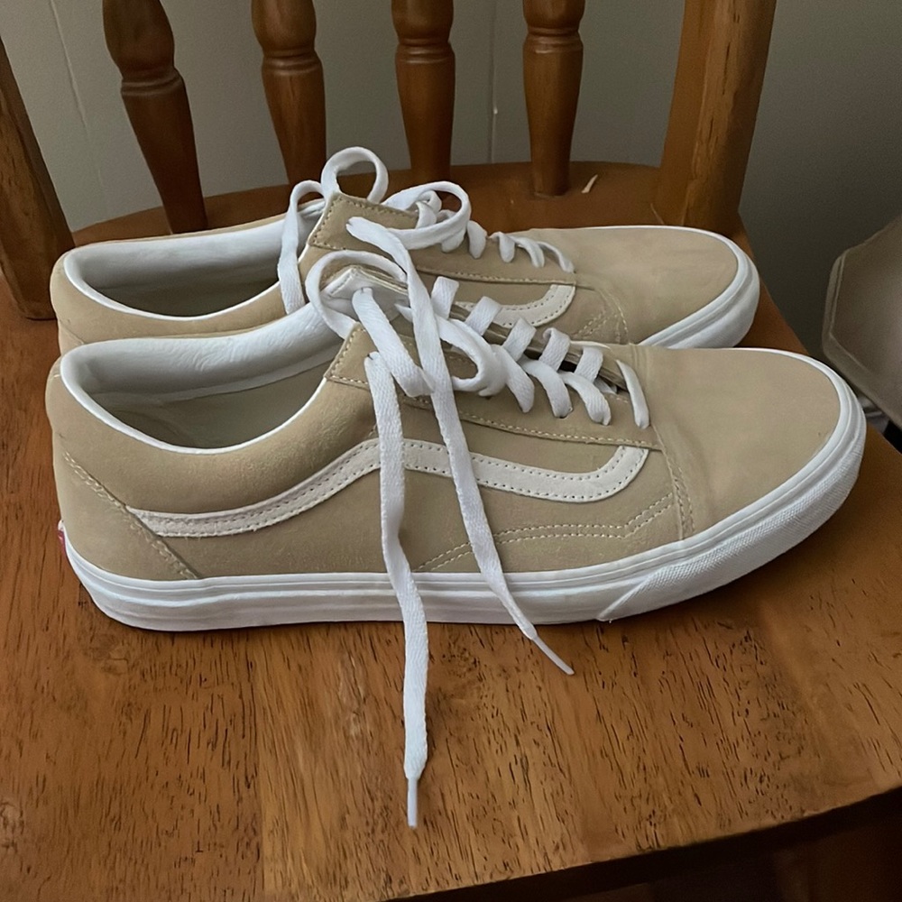 Vans. Size 12. Never worn. Tan.